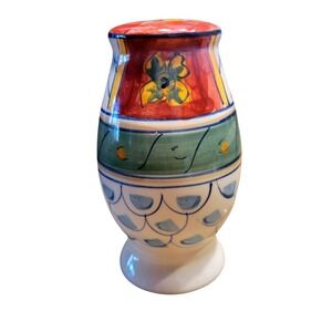 Hand Painted Ceramic Salt or Pepper Shaker Floral Design Kitchen Dining Decor